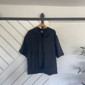 Zara Men's Casual Black Button Down Shirt